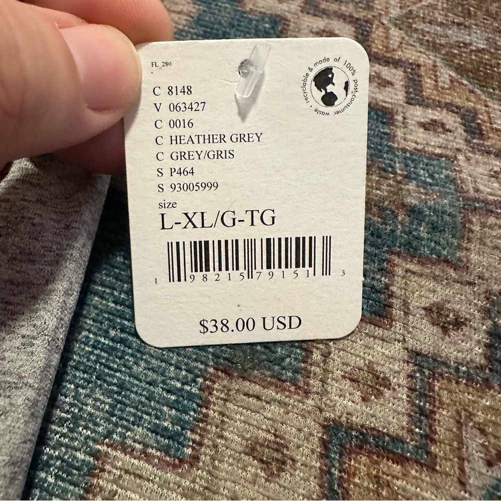 NWT Free People• Clean Lines Square-Neck Tank Grey Size L/XL built in bra - Picture 5 of 8